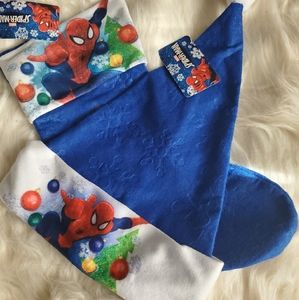 Marvel Spiderman Christmas Stocking Santa Hat Set